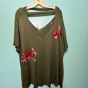 Say anything brand size 3X shirt with embroidery